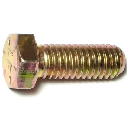 3/8-16 X 1 Yellow Zinc Grade 8 Coarse Hex Cap Screws - Durable Fasteners