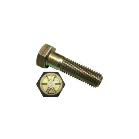 5/8-11 X 5 Yellow Zinc Grade 8 Coarse Hex Cap Screws - 10 Pack