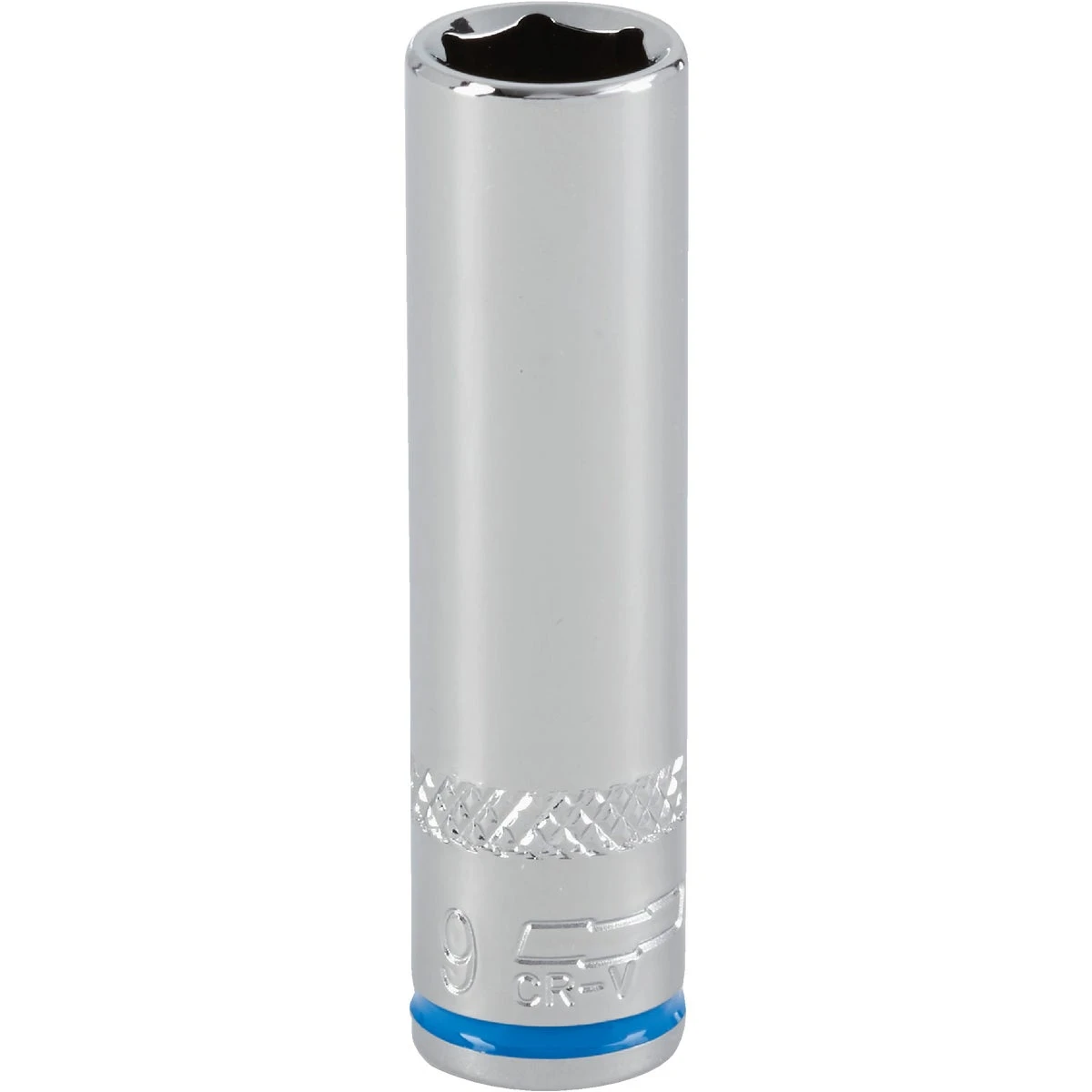 Channellock 9 mm Deep Socket — 1/4 in Drive, 6-Point Metric, Chrome Vanadium