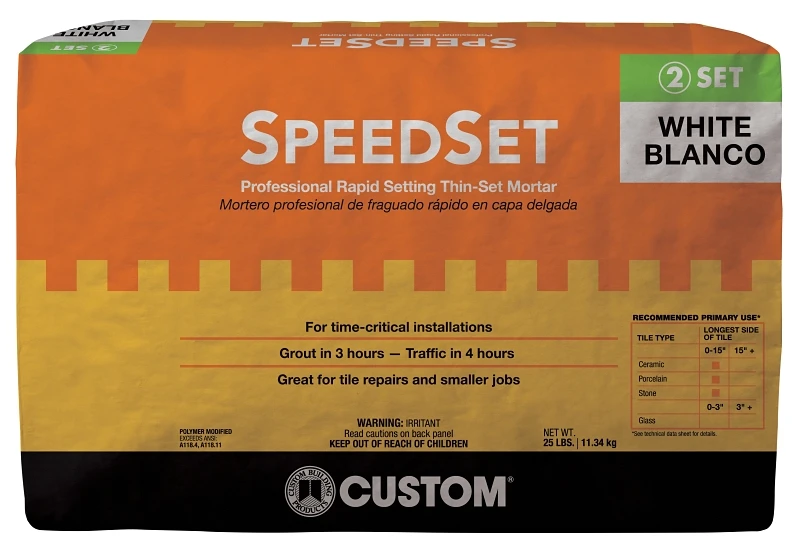 25 Lb. White Speedset Fortified Thin-set Mortar For Tile Installation