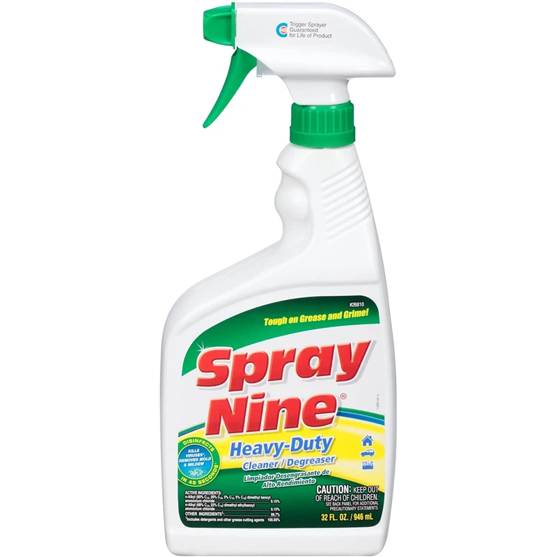 32 oz Trigger-Spray Heavy-Duty Cleaner & Degreaser — Rapid Disinfection and Strong Degreasing Power