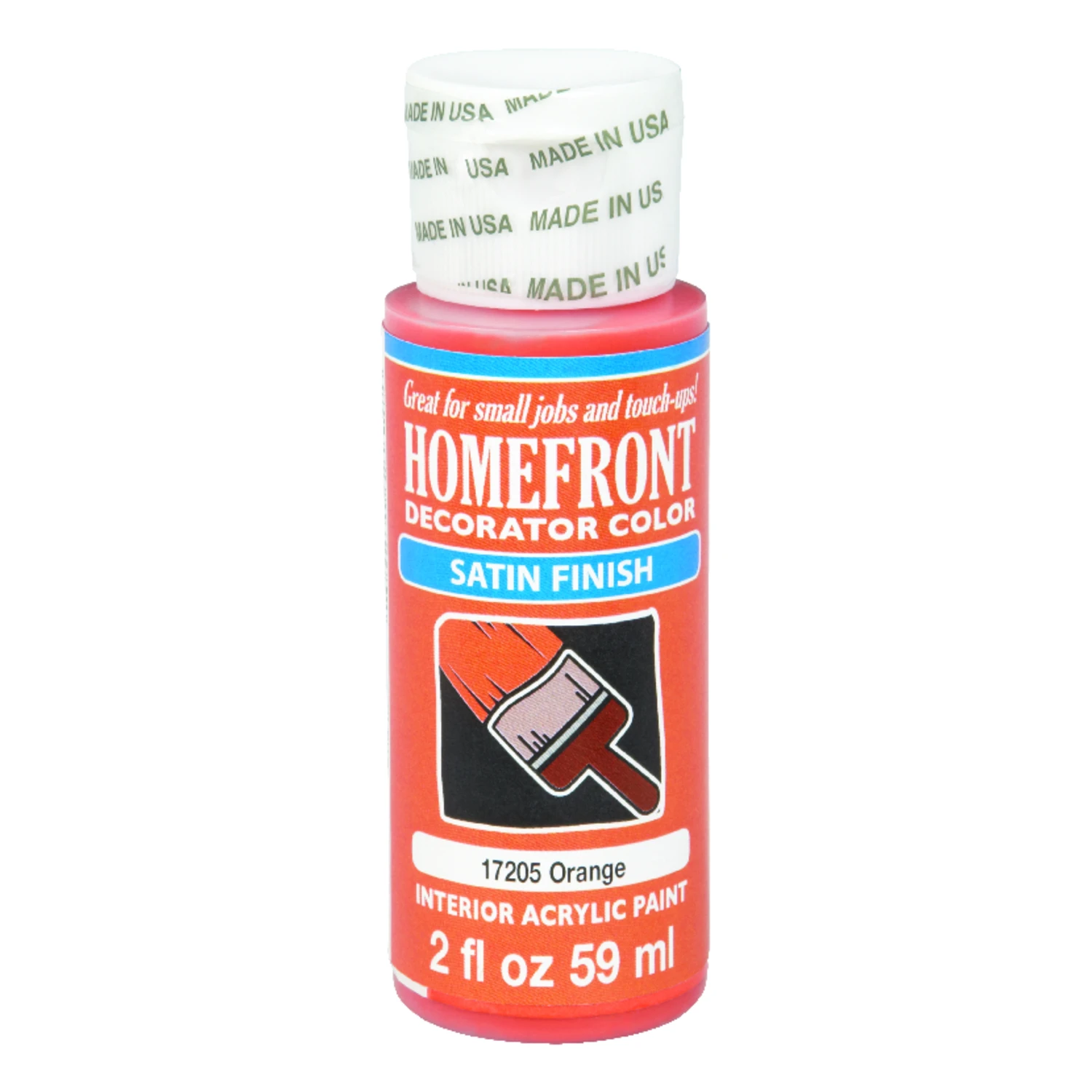 Decorator Color Satin Orange Hobby Paint 2 Oz - Multi-surface Use
