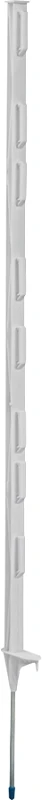 4 Ft Plastic-coated White Step-in Fence Post, Model A-48