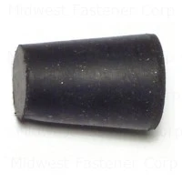 3/8 x 9/16 x 1 #00 Black Rubber Stoppers STPR-193 (12 pcs.)