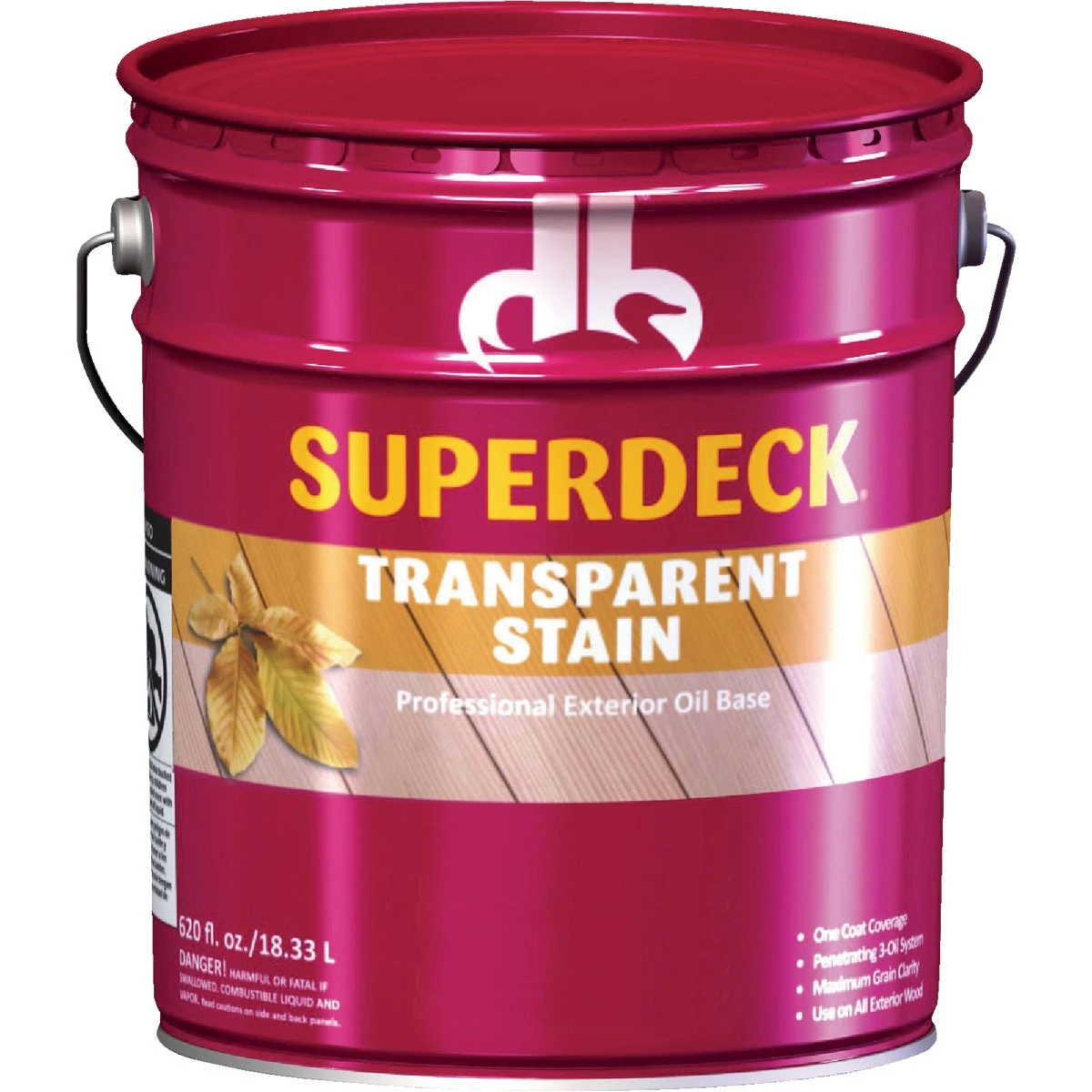 Superdeck Low Voc Transparent Deck Stain - Heart Redwood - Model Sc-1905-5