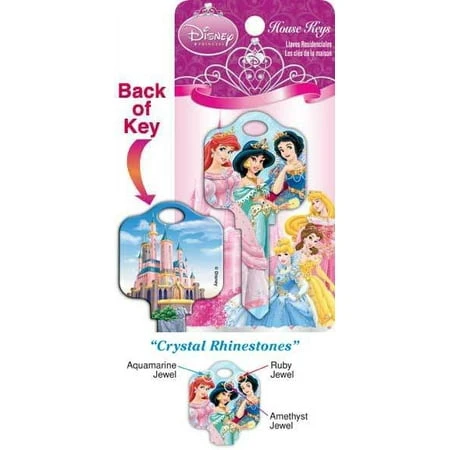 Disney Princess Crystal Rhinestone Schlage Sc1 House Key - Sc1-d48 Model