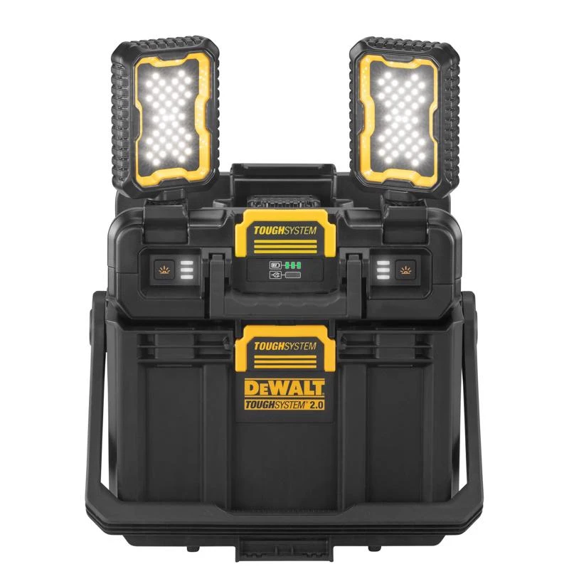 ToughSystem 2.0 Work Light with Storage, Dual LED Panels, Corded and Cordless Operation