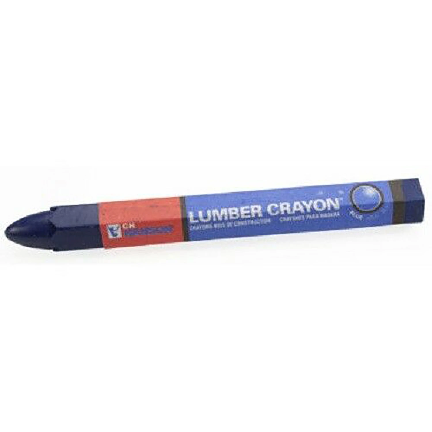 4.5 In. L X 0.5 In. W Blue Lumber Crayon - Durable Metal Hexagon