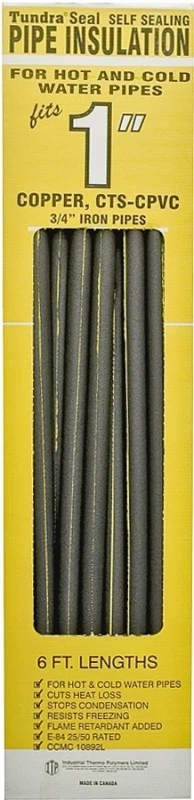 1 In. Self-sealing Pipe Insulation 6 Ft. Length Polyethylene Foam
