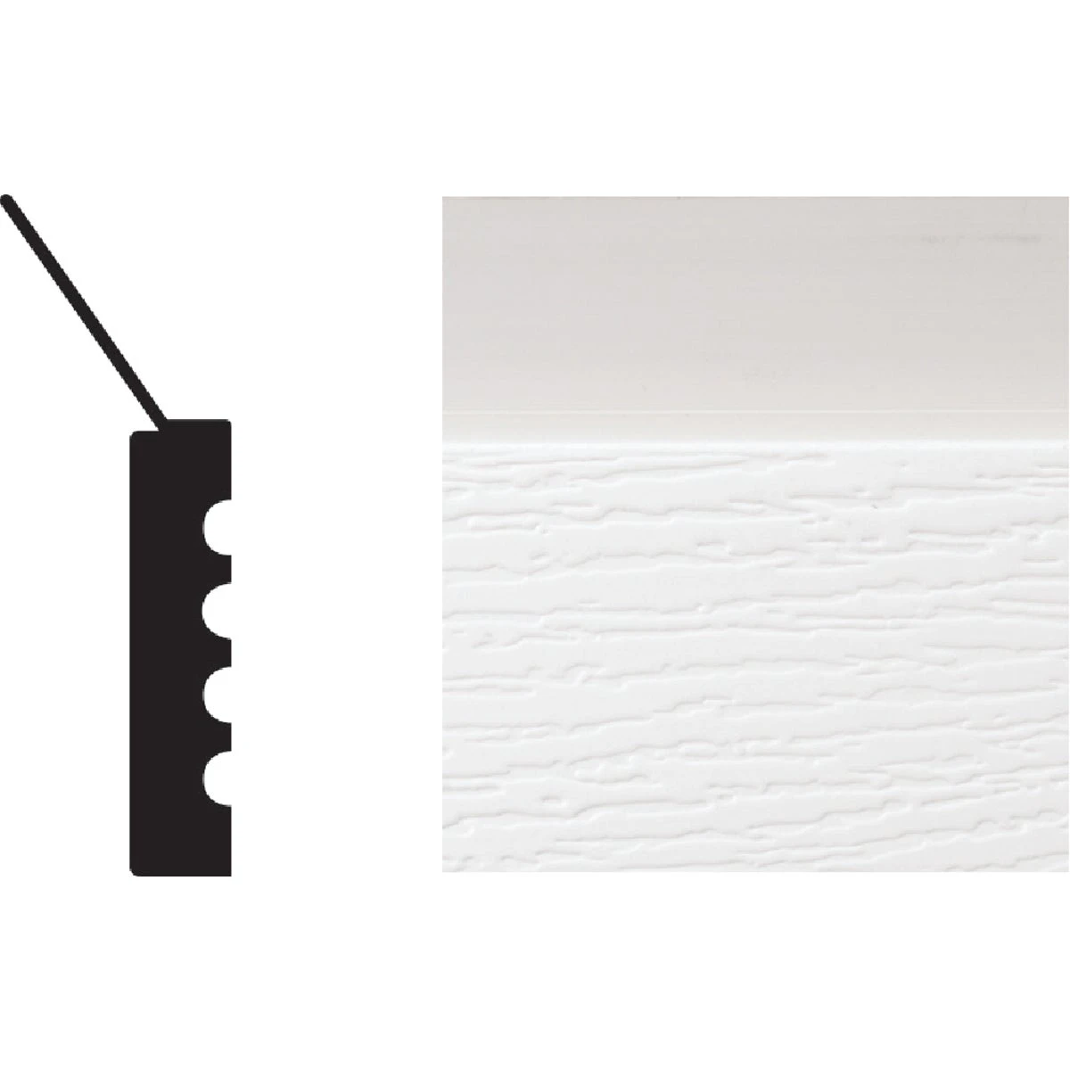 2 In. W. X 7/16 In. H. X 16 Ft. L. White Pvc Weatherstrip Garage Door Stop