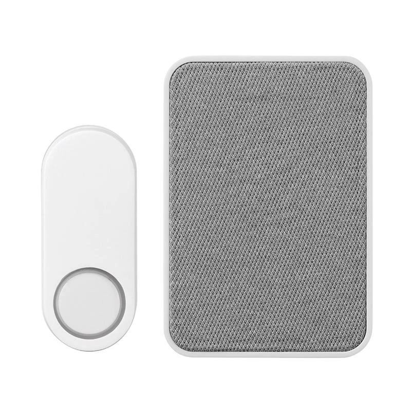 Gray/white Plastic Wireless Doorbell Kit With 300 Ft. Range