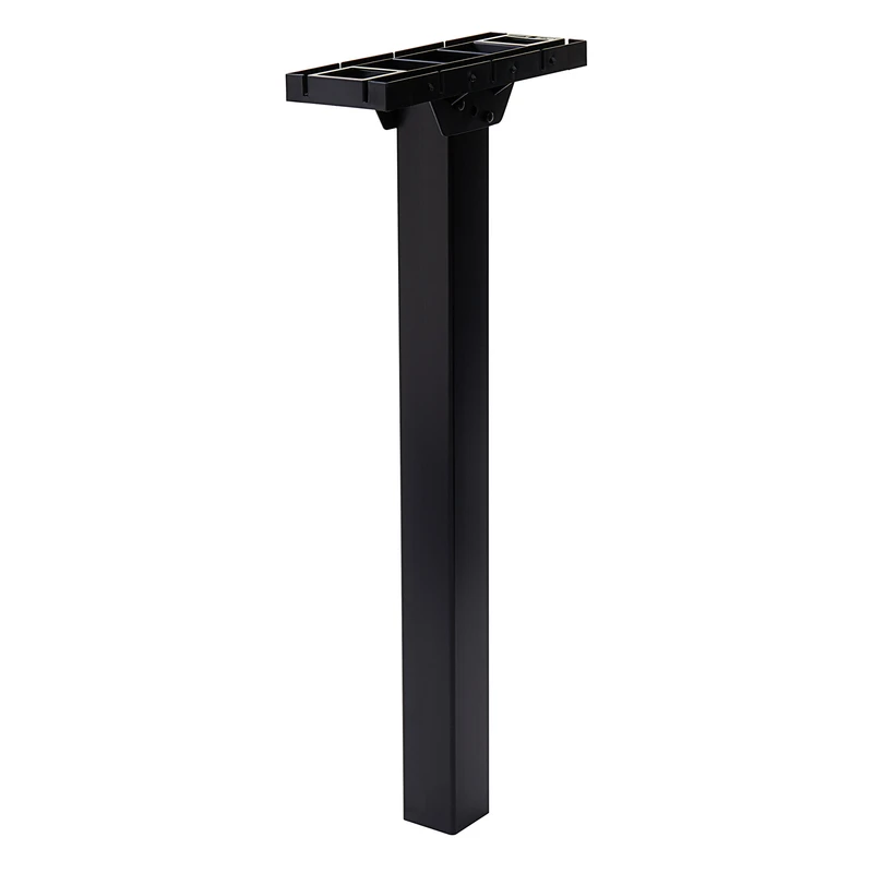Patriot Mailbox Post 46.9 In. Black Polymer With Ground Mount And Bracket