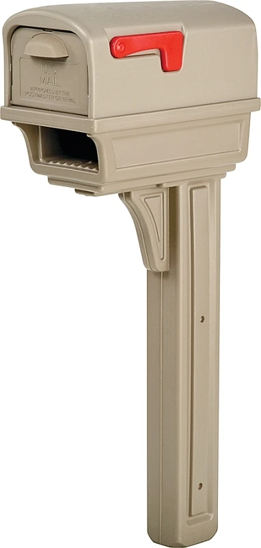 Gentry Mocha Mailbox & Post Combination With Newspaper Holder