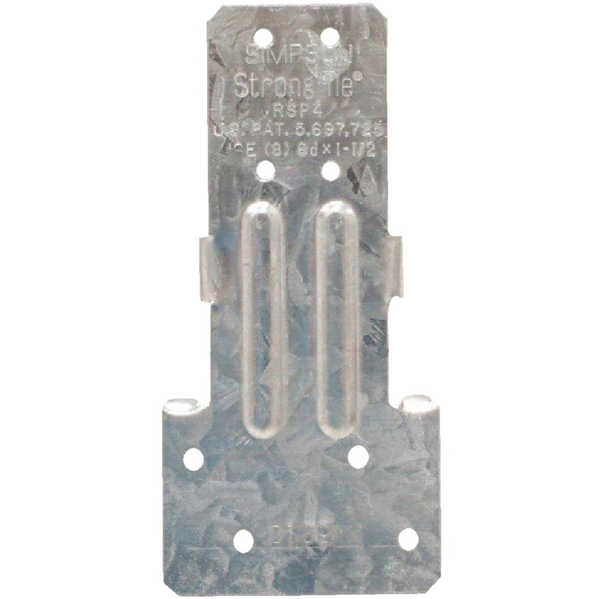 Rsp4 Galvanized Steel 20 Gauge Reversible Stud Plate Tie 2-1/8 In. W X 4-1/2 In. L