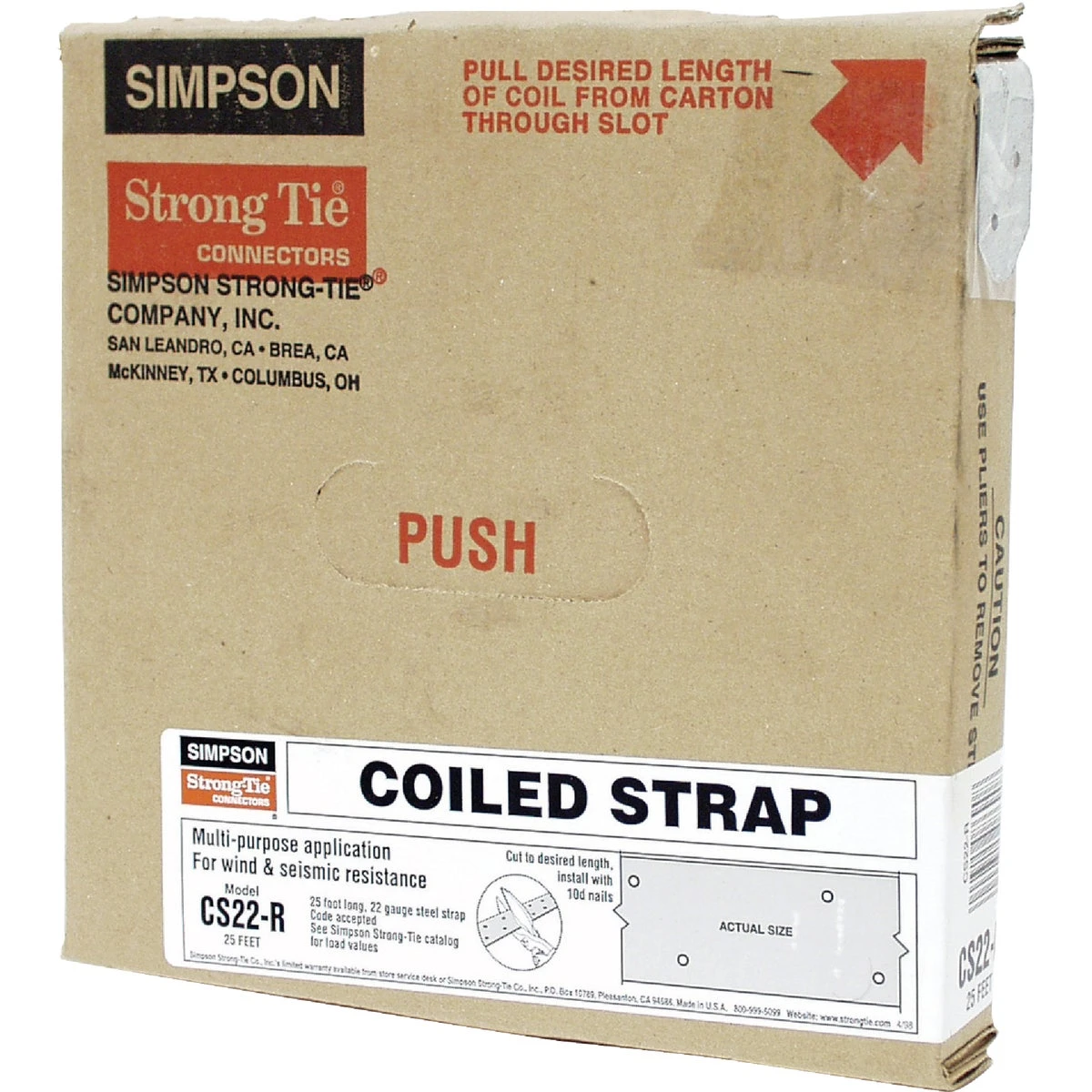1-1/4 In. X 25 Ft. Galvanized Steel 22 Gauge Coiled Strapping