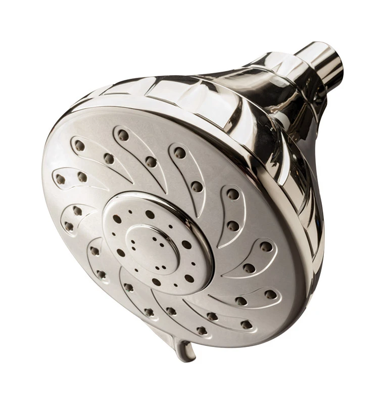 Chrome Plastic Wall Mount Showerhead With 5 Settings And 1.8 Gpm Flow Rate