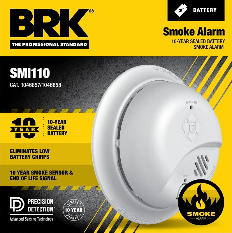 10-Year Ionization Smoke Alarm with Sealed Long-Life Battery