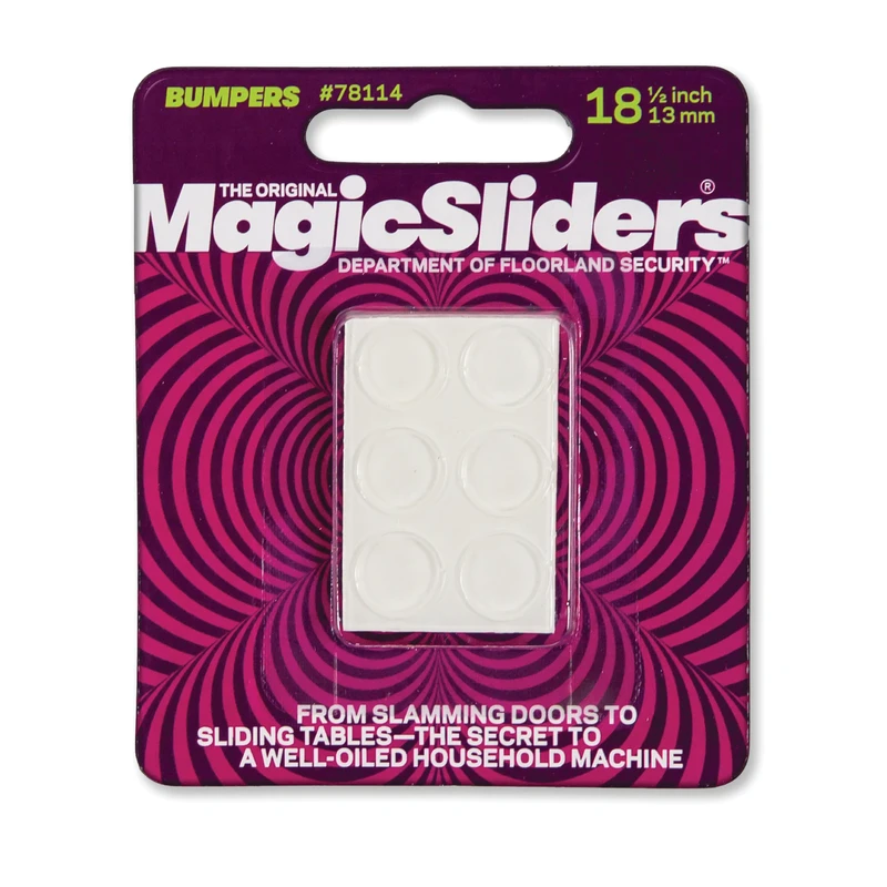 Magic Sliders Vinyl Self Adhesive Bumper Pads Clear Round 1/2 in. W X 1/2 in. L 18 pk