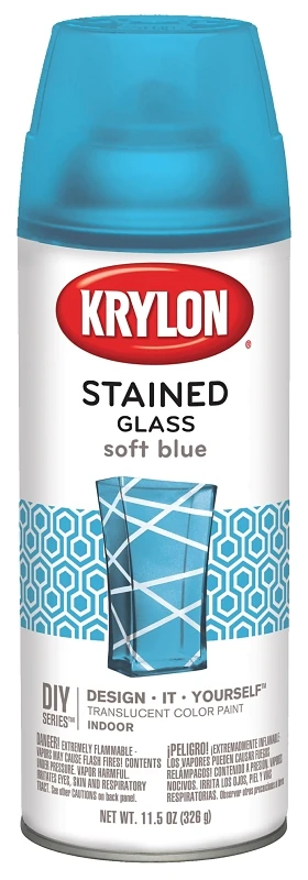 Krylon Stained Glass Translucent Soft Blue Spray Paint 11.5 Oz - Indoor Use
