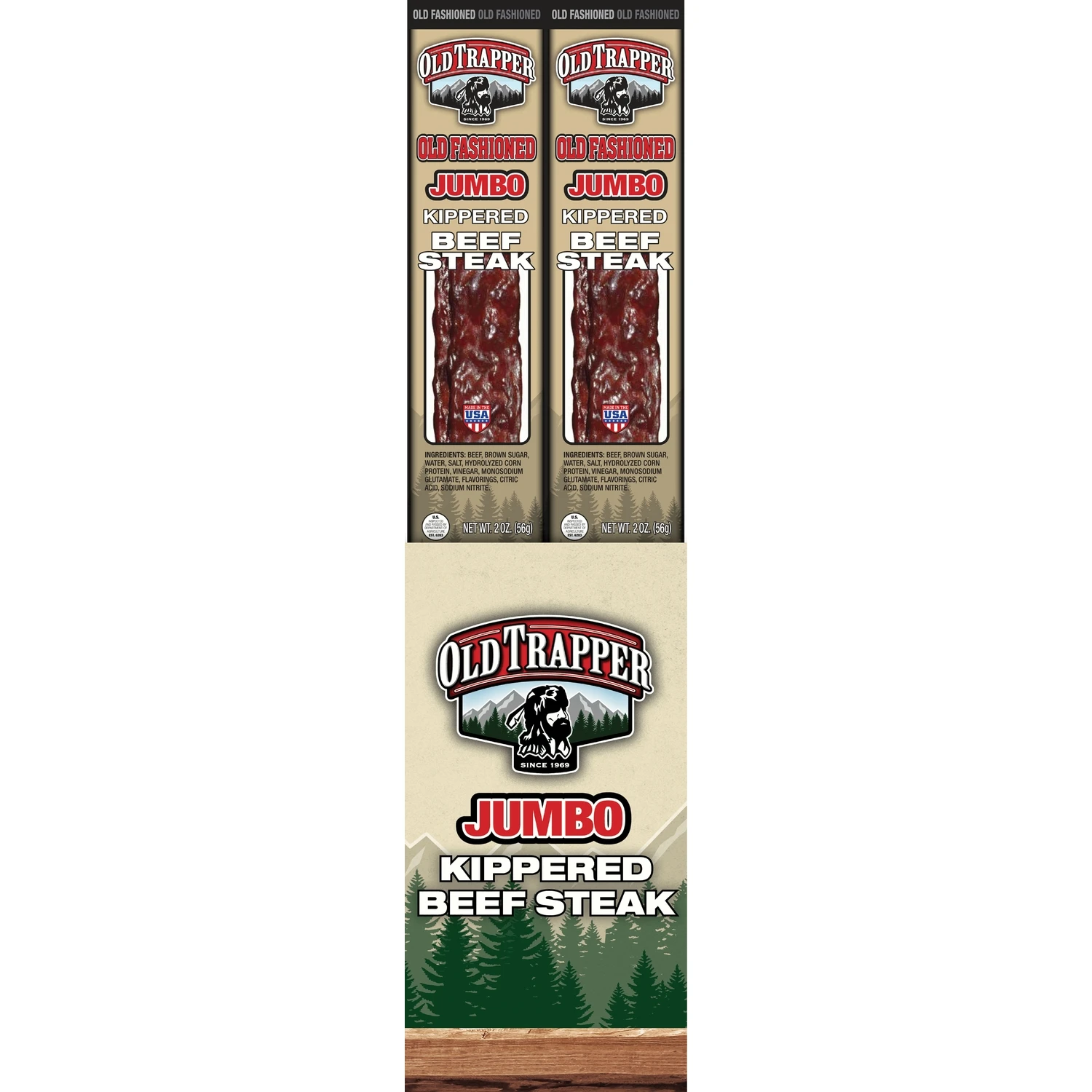 Kippered Old Fashioned Beef Steak 2 Oz Bagged - Savory Snack