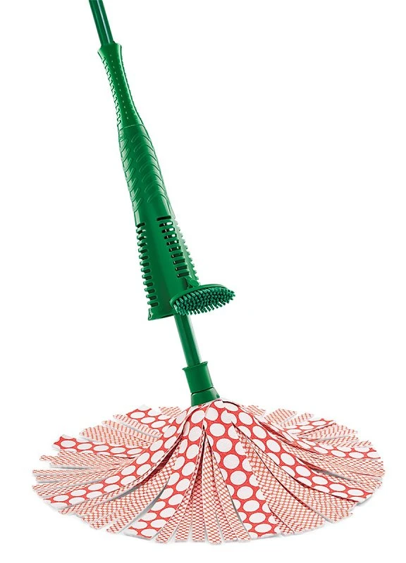 Heavy-duty Wonder Mop With Power Wringer And Antibacterial Microfiber Strips