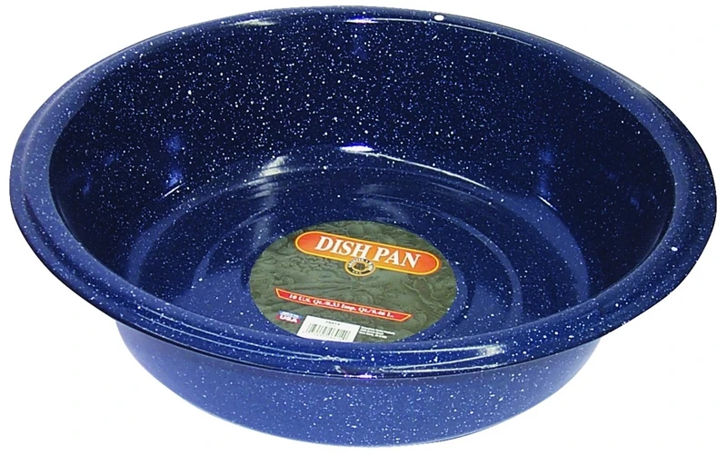 Home Graniteware Ceramic Over Steel Dish Pan 10 Quart Blue Model 6414