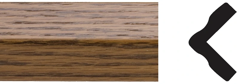 1 In. X 1 In. X 8 Ft. Highland Oak Pvc Outside Corner Molding