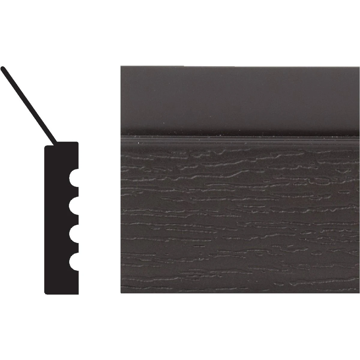 2 In. W. X 7/16 In. H. X 9 Ft. L. Brown Pvc Weatherstrip Garage Door Stop