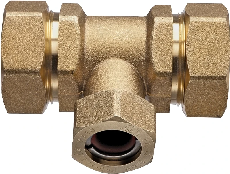 1/2 Inch Csst Brass Tee Fitting For Natural Gas And Lp Gas