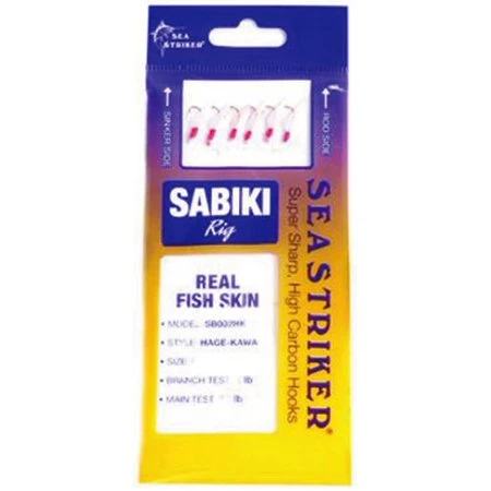 Hage Kawa Red Bead Size 4 Deluxe Sabiki Rig Fishing Hook Accessory Model Sb002hk-4