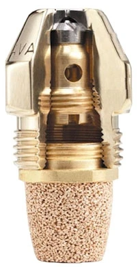 Oil Burner Nozzle, Brass, 0.65 Gph, 70 Degree Hollow Cone, Red Vial