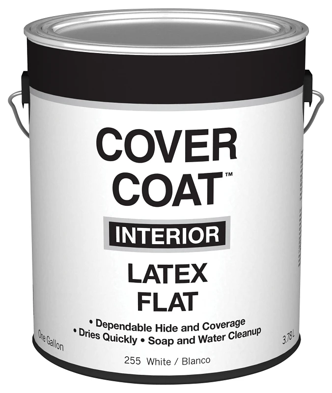 Flat Latex Interior Wall Paint - Fast-drying, Durable, White Finish, Model 255