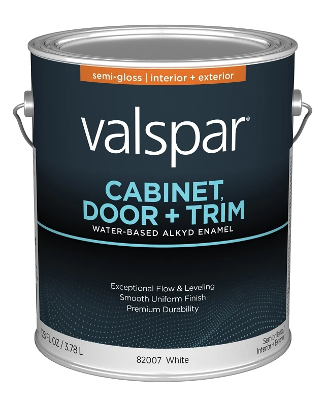 Cabinet Door & Trim Waterborne Alkyd Semi-gloss Enamel, White Base, 1 Gallon
