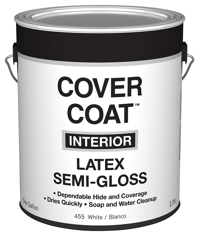 Interior Latex Semi-gloss Wall And Trim Paint, 1 Gallon, Model 455