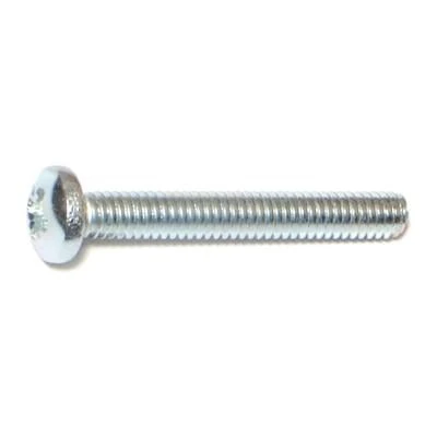 8-32 X 1-1/4 Zinc Plated Steel Phillips Pan Head Machine Screws