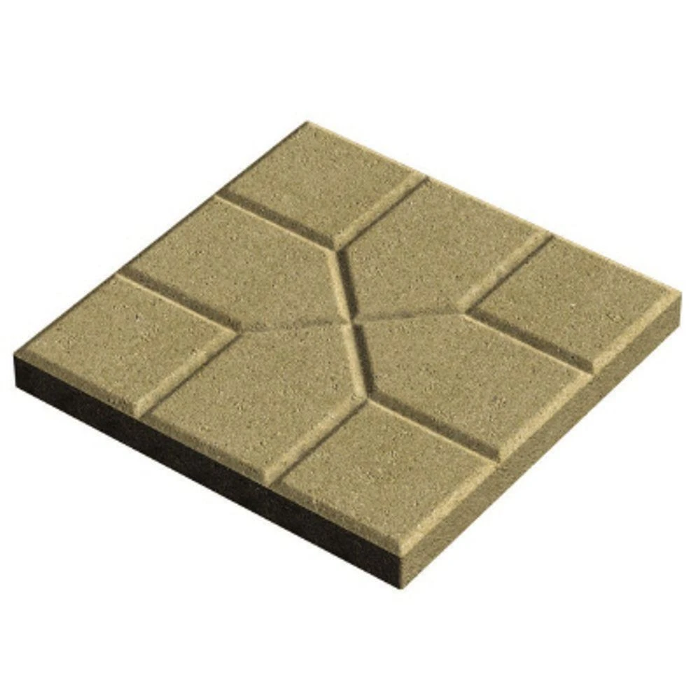 Pinnacle Stepping Stone, Tan Concrete, 16 X 16 Inches, Durable Landscape Addition