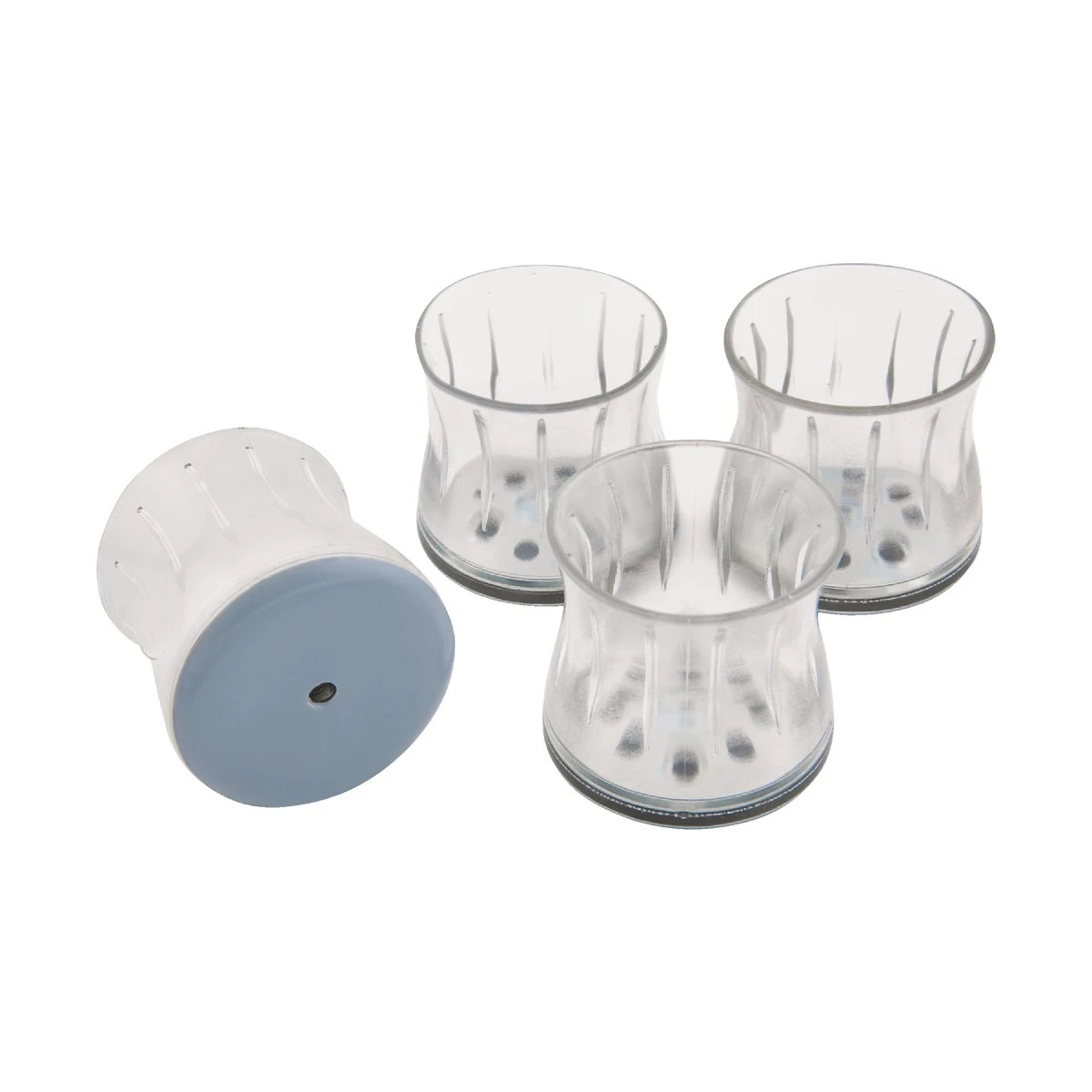 Clear Leg Tips, Protective Bottom, 1-1/4 - 1-3/8 In. Round, 4-Pk.