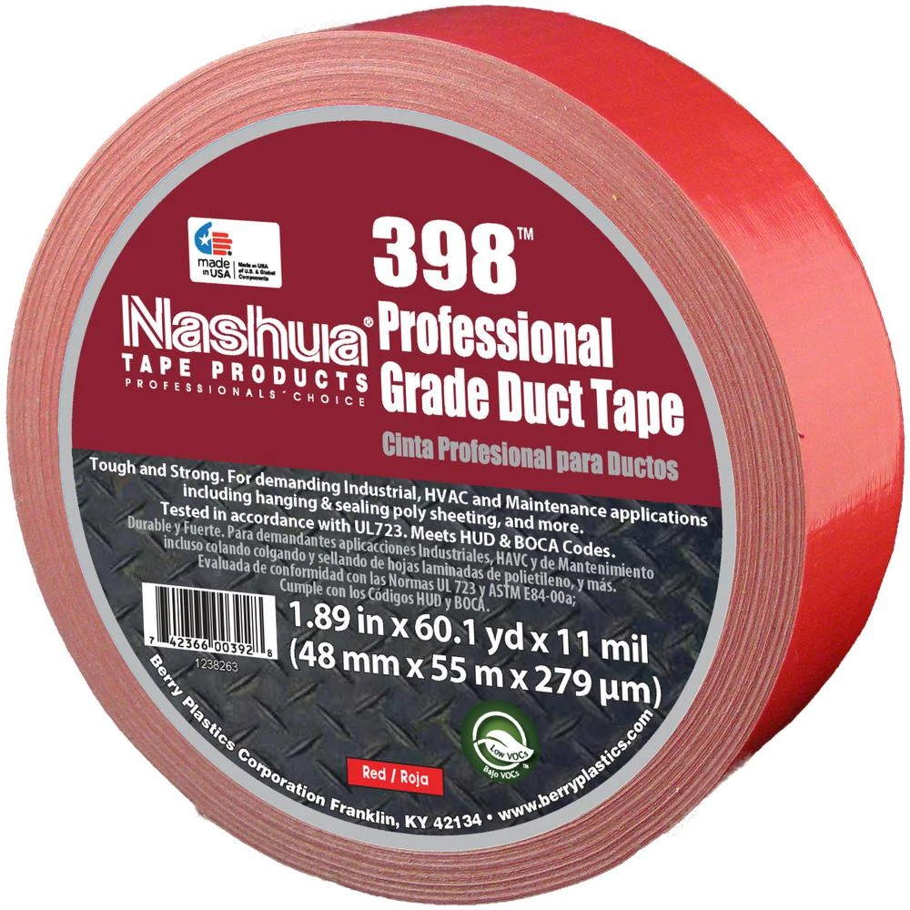 Hvac Duct Tape, Red, 1.89-inch X 60-yards, Industrial-grade