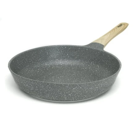 Farmhouse Style Fry Pan, 11 Inch, Non-Stick Coated Aluminum, Gray Finish