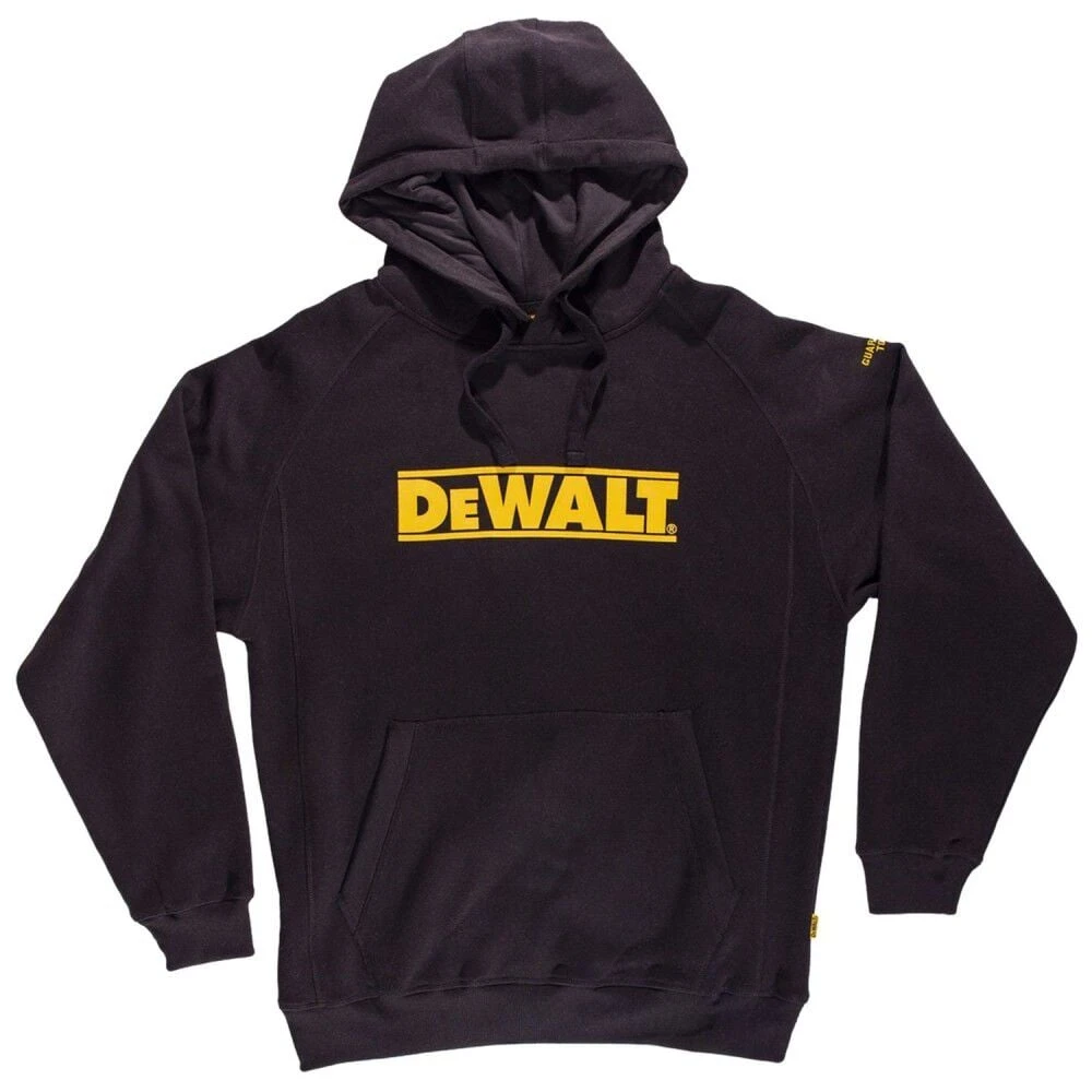 Black Cotton Hooded Pullover Sweatshirt Extra Large Size