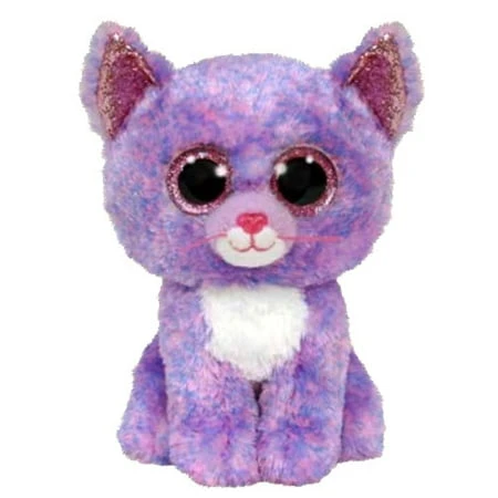 Beanie Boos Cassidy The Speckled Cat Glitter Eyes Regular Size 6 Inch Plush Toy