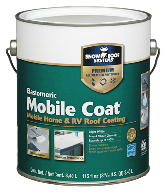 Mobile Home Roof Coat, 0.9 Gallon - Durable Weather Protection