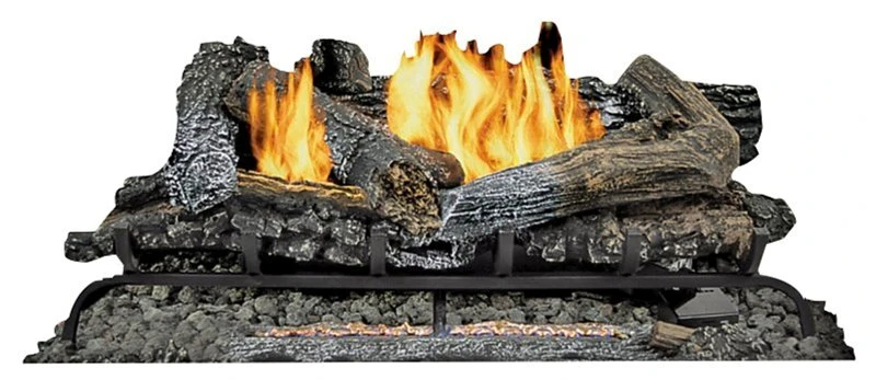 24-inch Vent-free Gas Log Set With Remote, 33,000 Btu, Dual Fuel