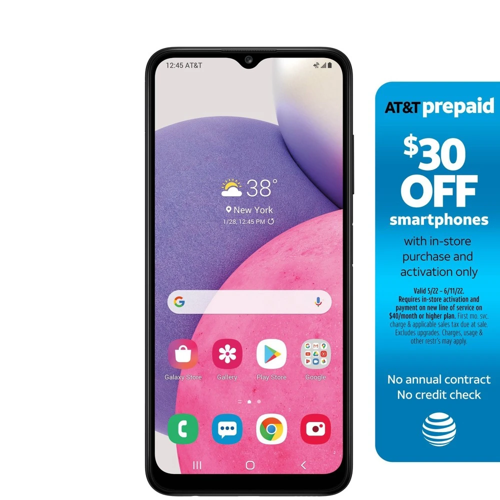 At&t Prepaid Samsung Galaxy A03 Core Smartphone - 6.5" Hd+ Display, 32gb Storage