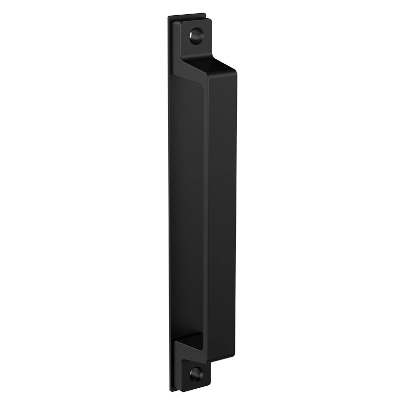 Modern Gate Pull Handle, 10 In, Weatherguard Coated, Black