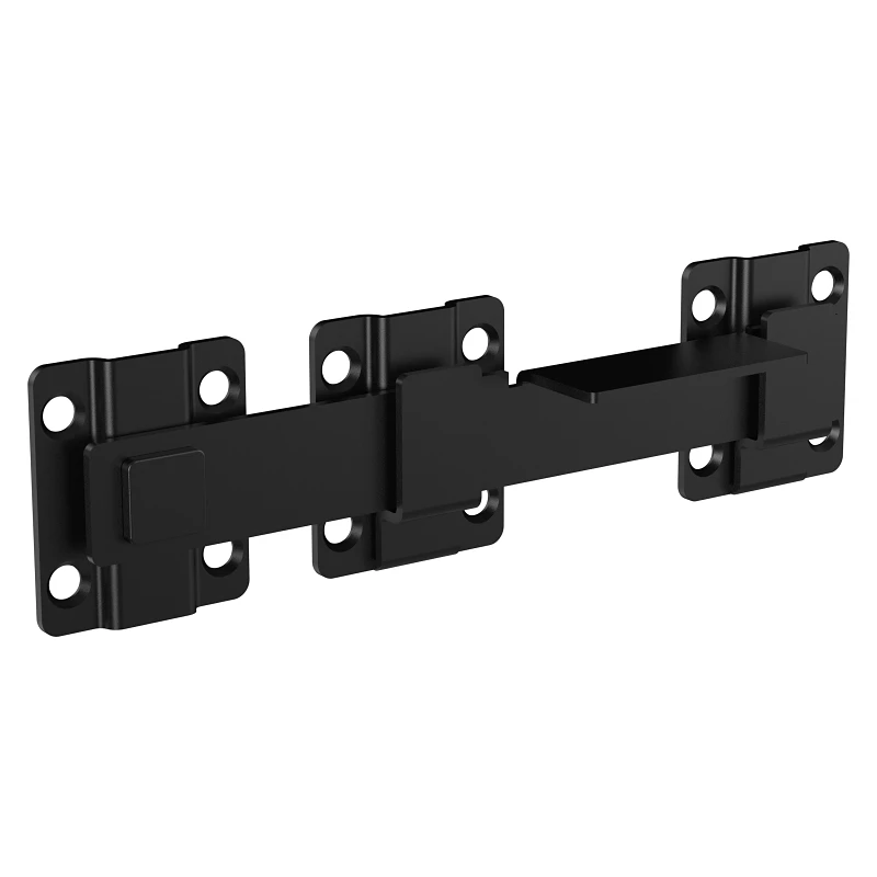Modern Black Gate Latch with Weatherguard Coating for Weather Resistance