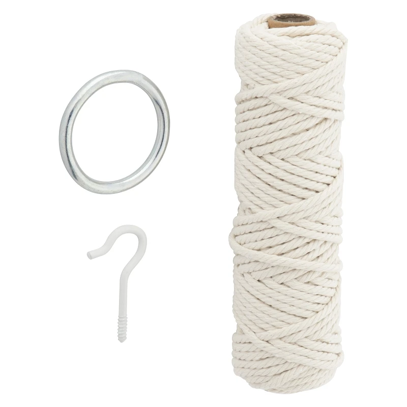 Plant Hanger Hardware Kit with Hooks and Anchors for Ceiling Mounting