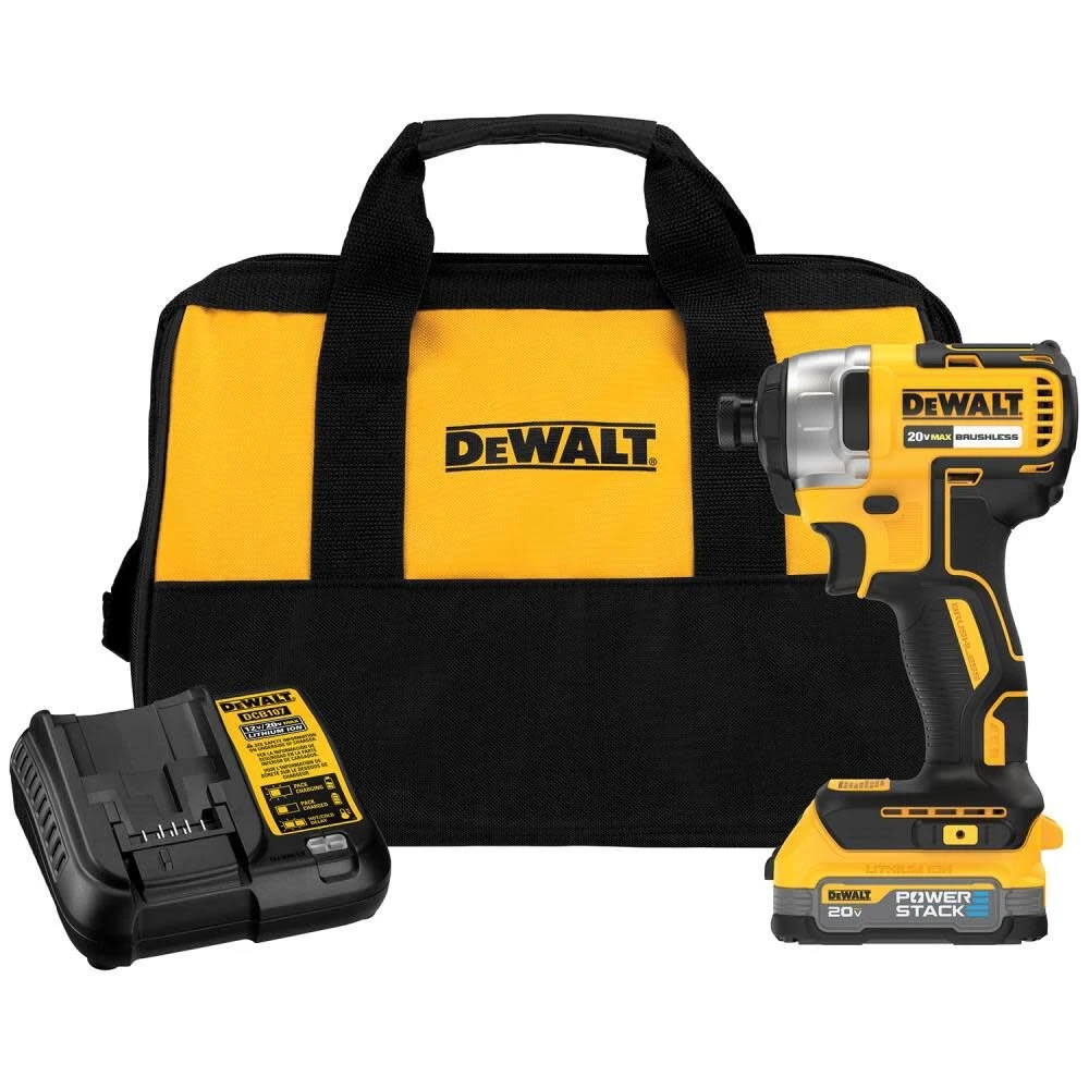 20-volt Max Compact Cordless Impact Driver Kit With Brushless Motor And Battery
