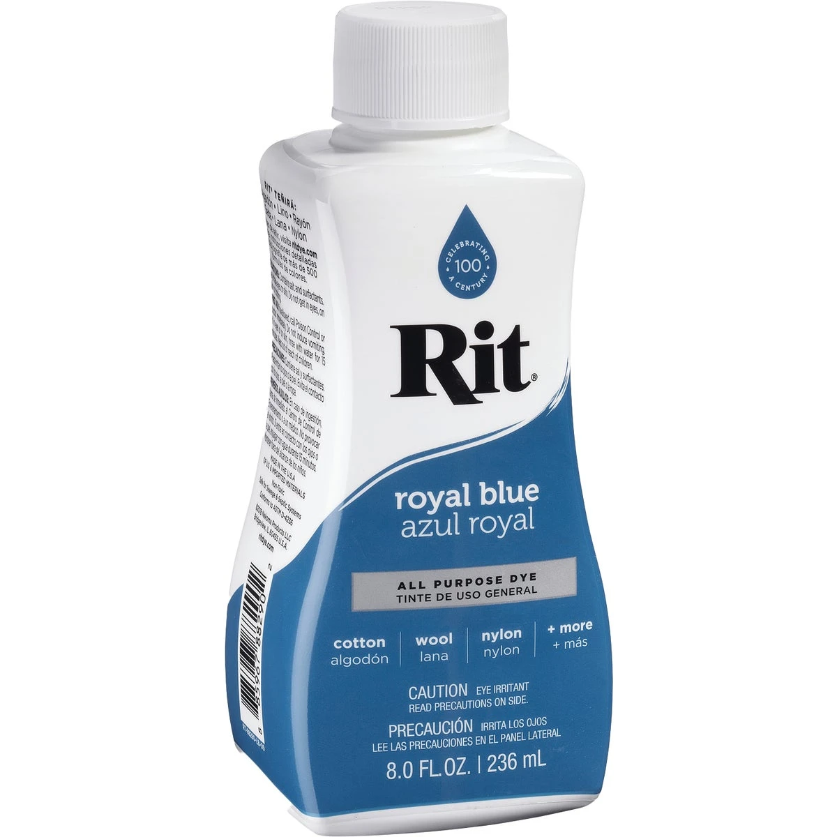 Liquid Fabric Dye Royal Blue 8 Ounce Bottle for Textile Coloring
