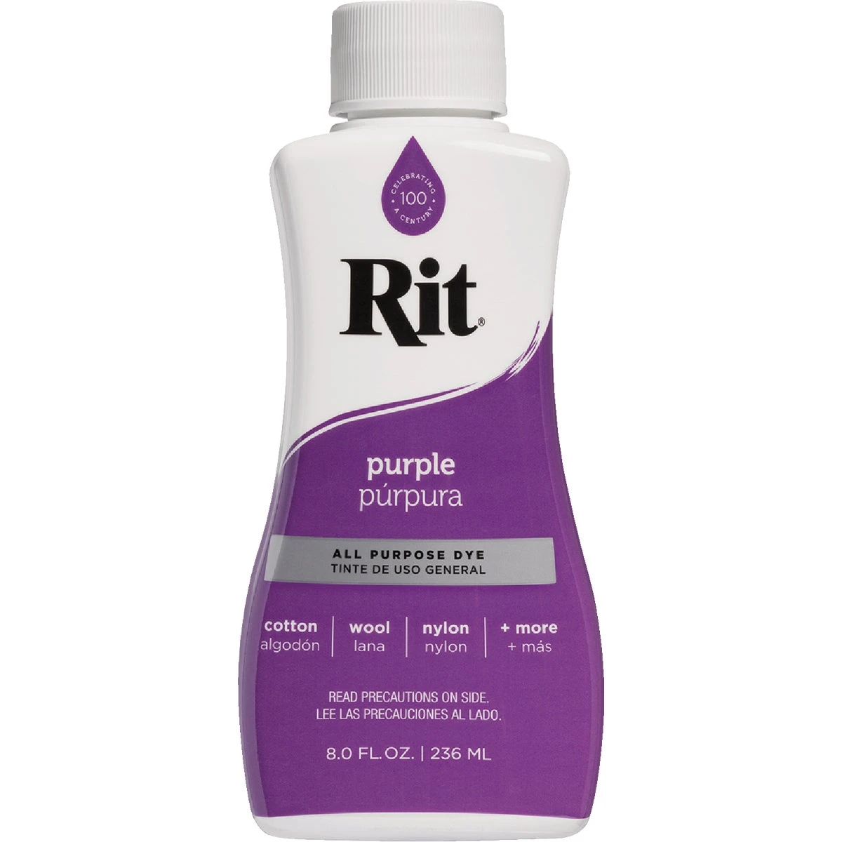 Liquid Fabric Dye Purple 8 Ounce Bottle for Textile Coloring